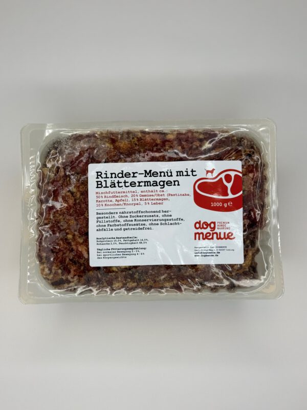 Rinder-Menü mit Blättermagen